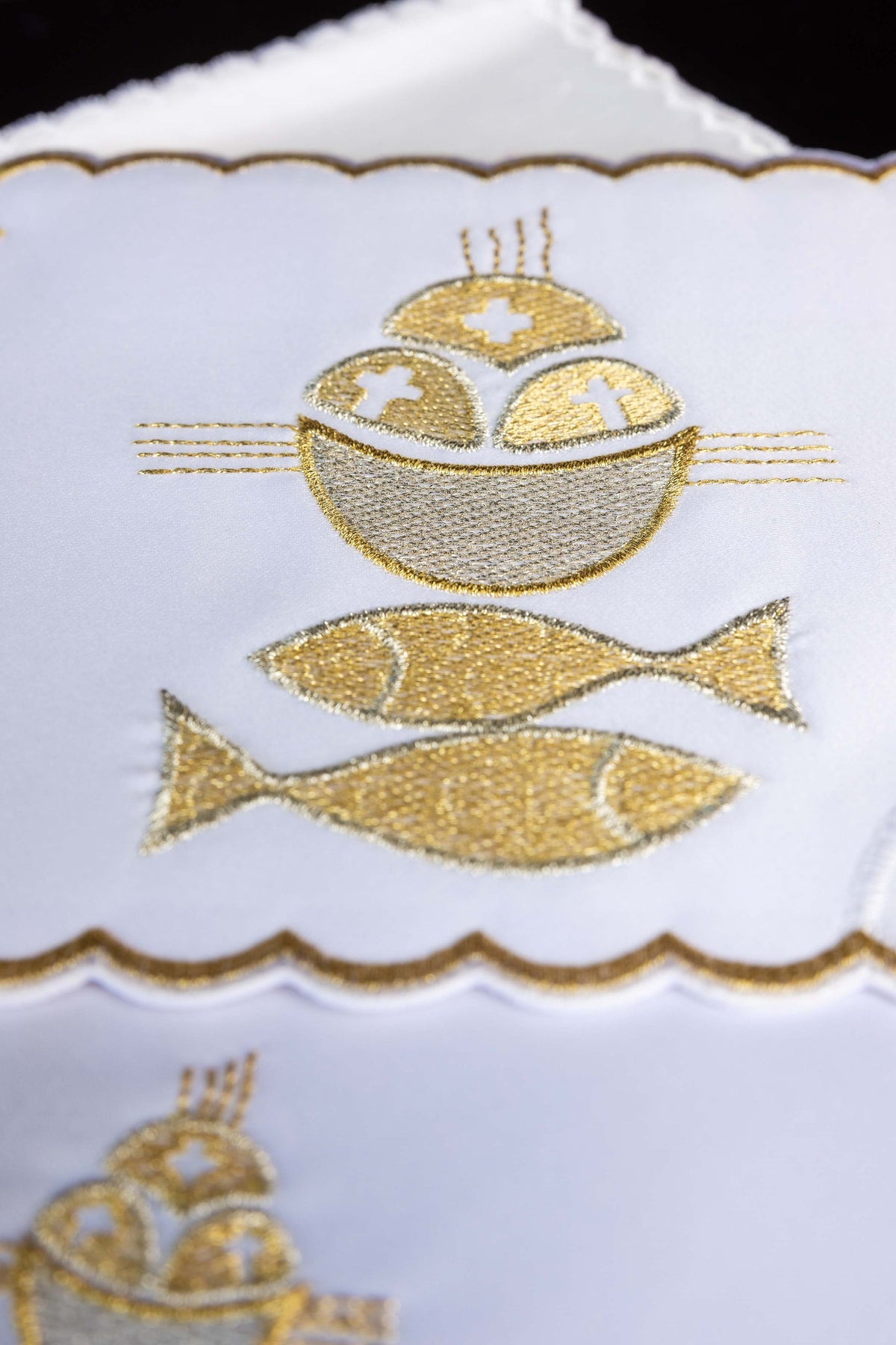 Chalice Linens Embroidered Fish Symbol