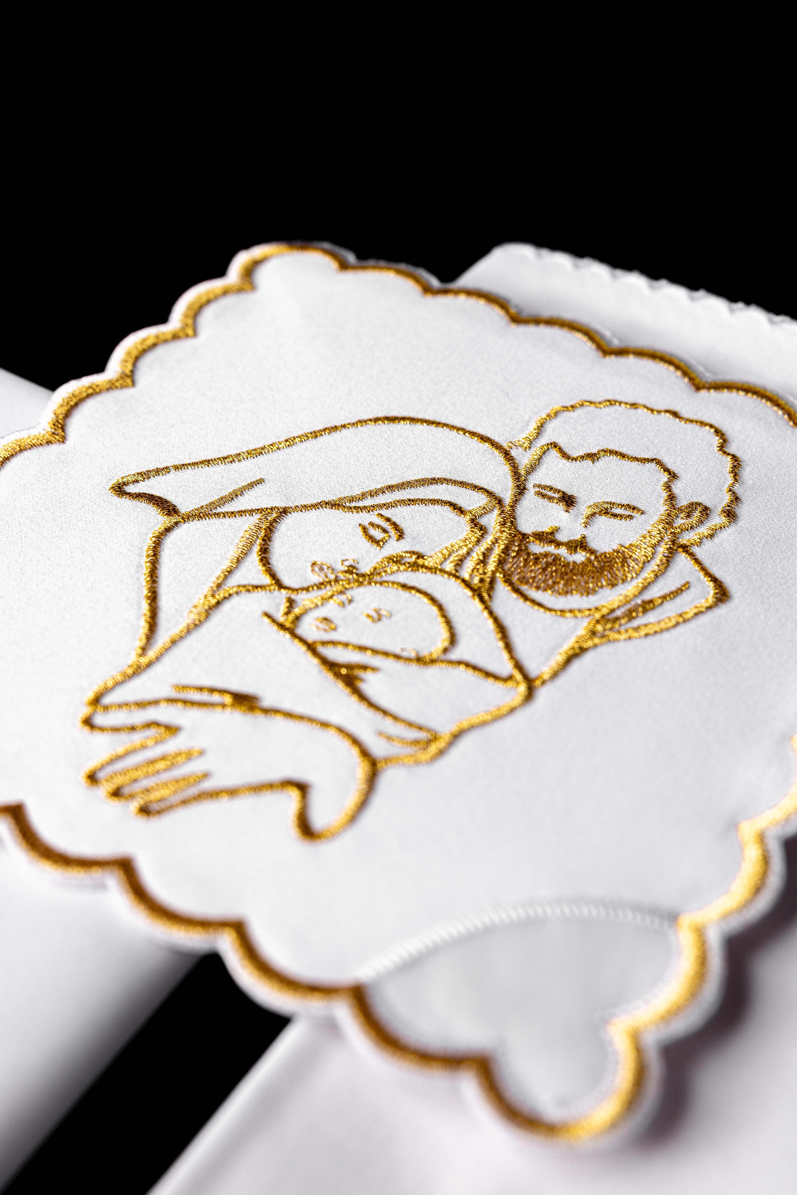 Chalice Linens with Holy Family Embroidery - CHASUBLES.COM