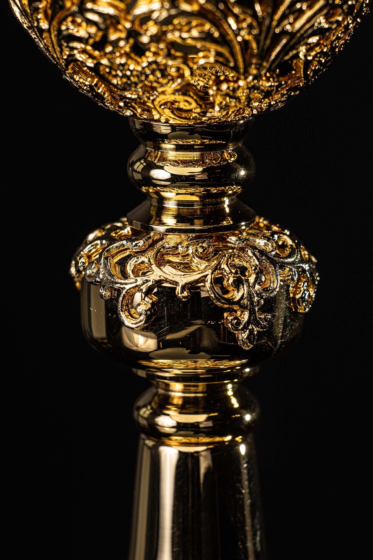 Handcrafted Gold-Plated Mass Chalice Adorned with Sapphires