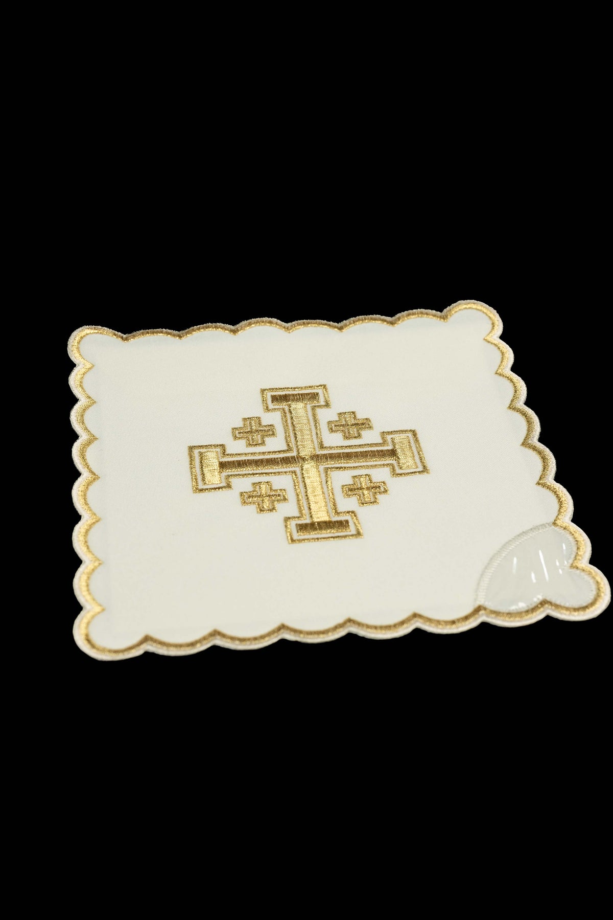 Set of Four Chalice Palls with Jerusalem Cross Embroidery