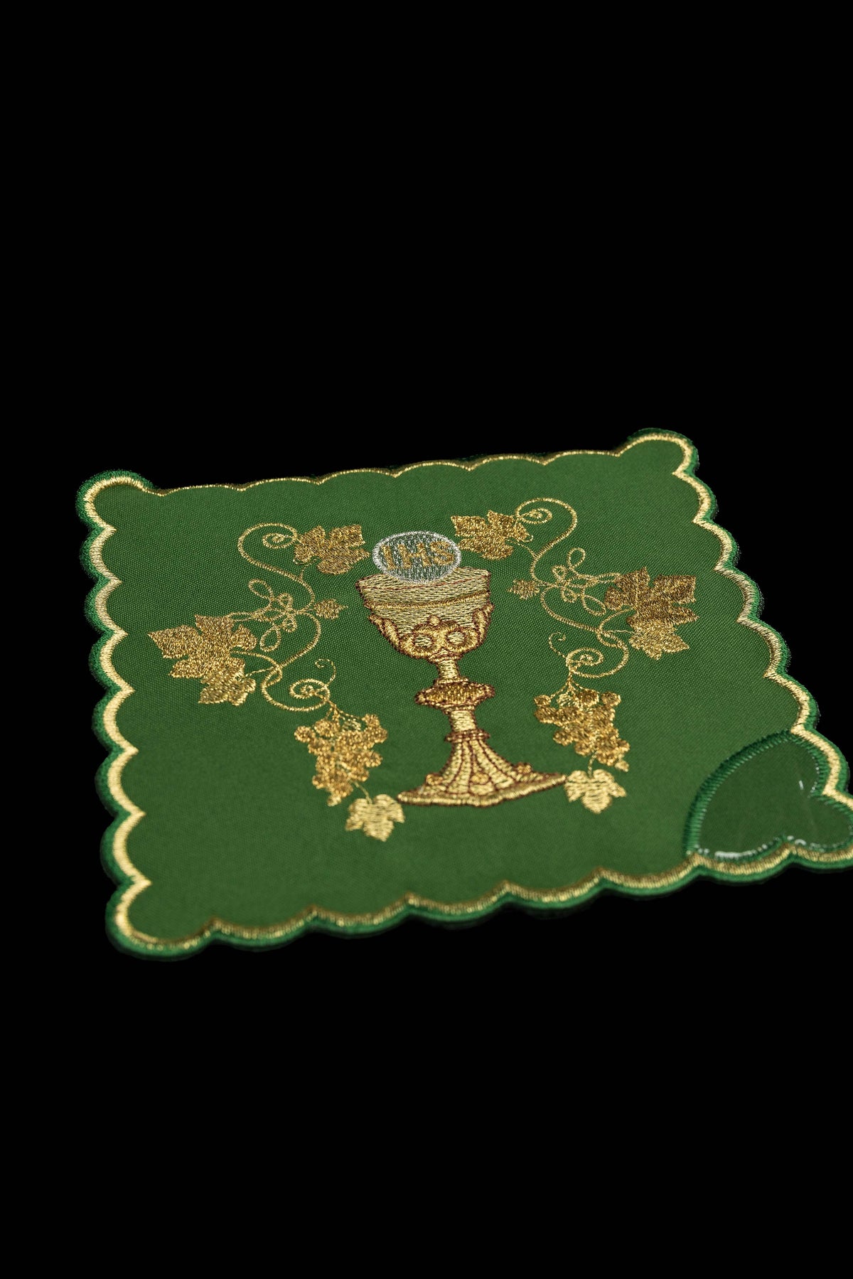 Set of Four Chalice Palls with Embroidered Chalice Motif