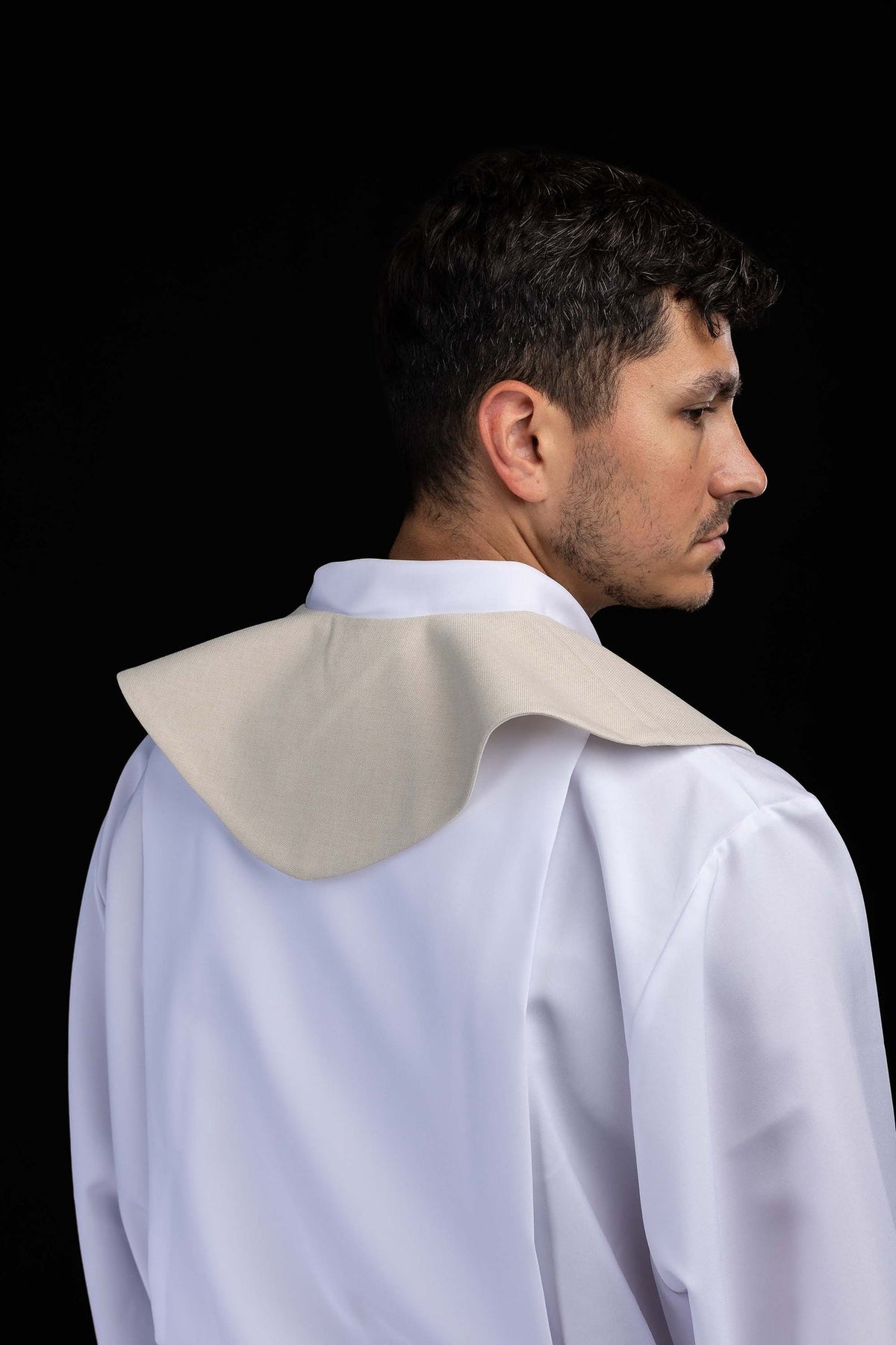Ecru Lector's Pallium with Communion Chalice Embroidery