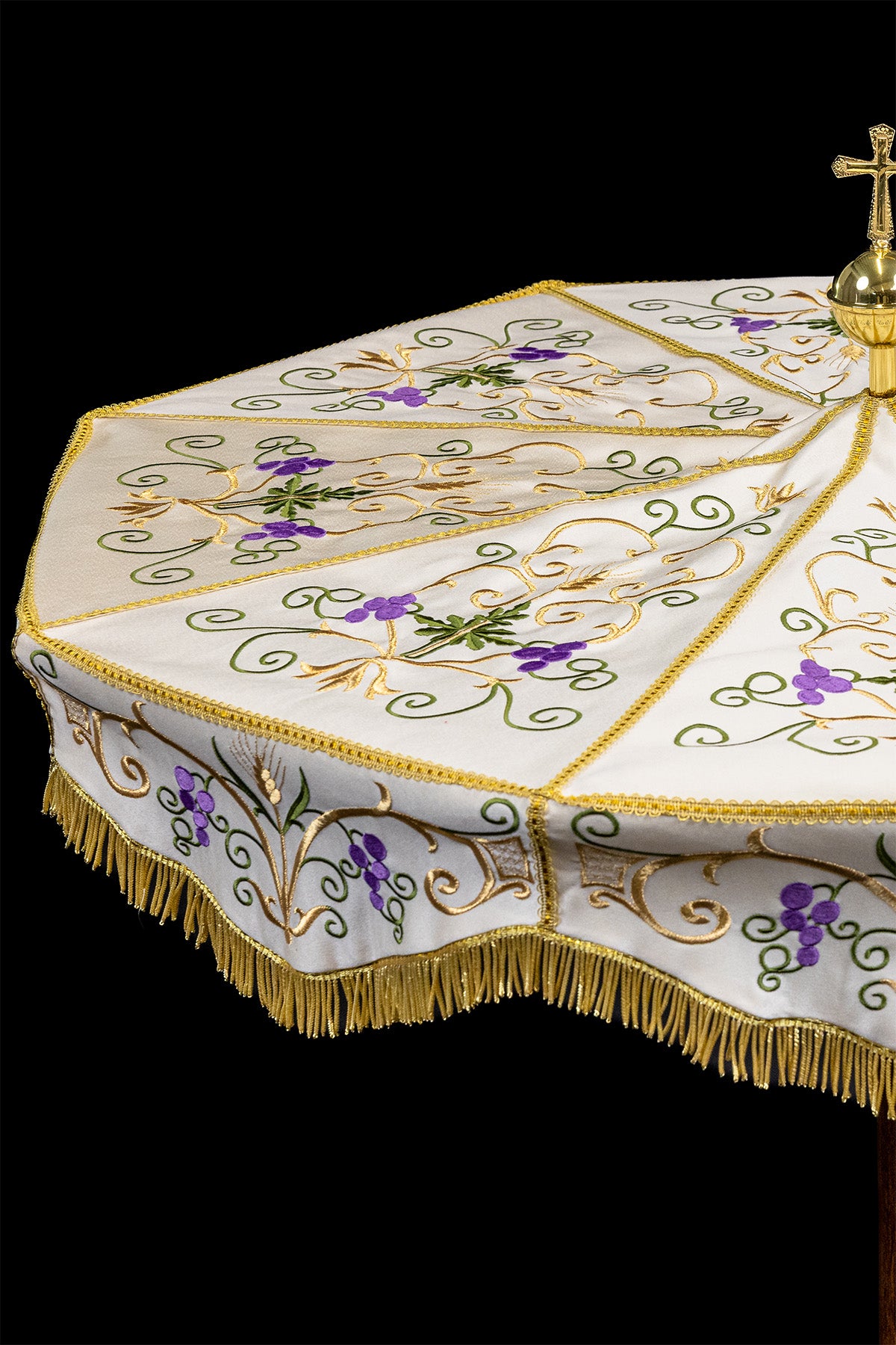Processional Umbrella with floral motifs