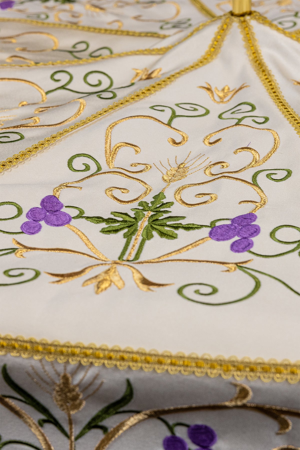 Processional Umbrella with floral motifs