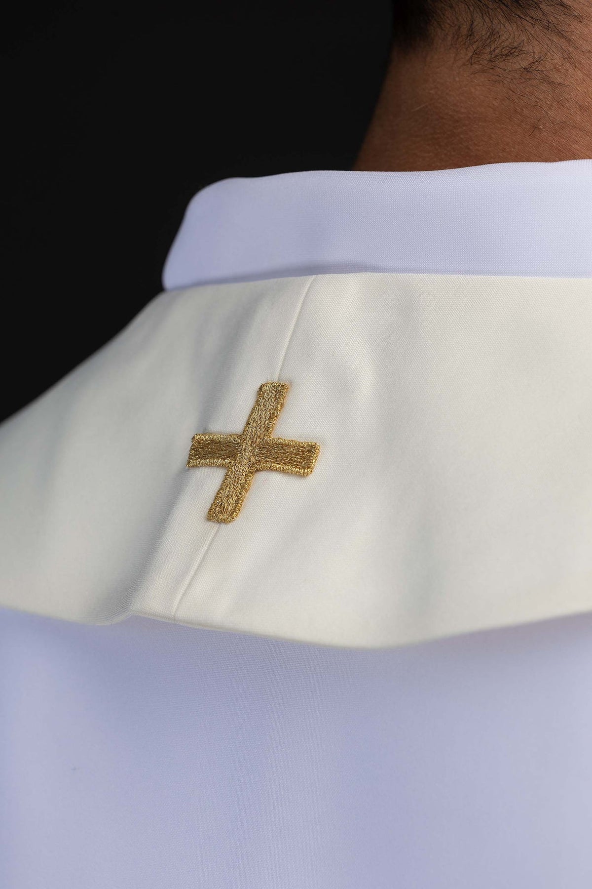Ecru Stole with an Embroidered Image of John Paul II
