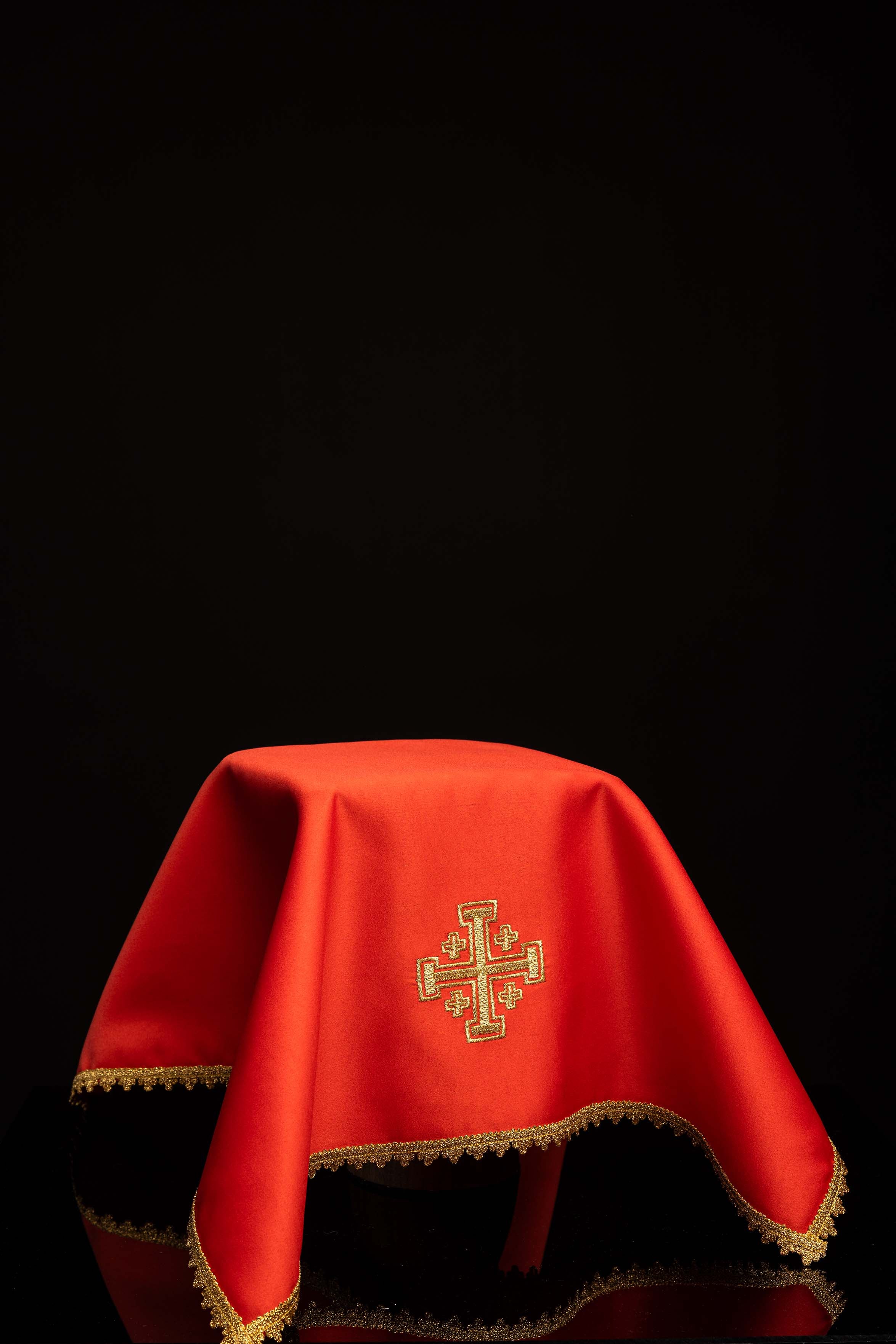 Chalice veil with Jerusalem Cross set of 4 pieces