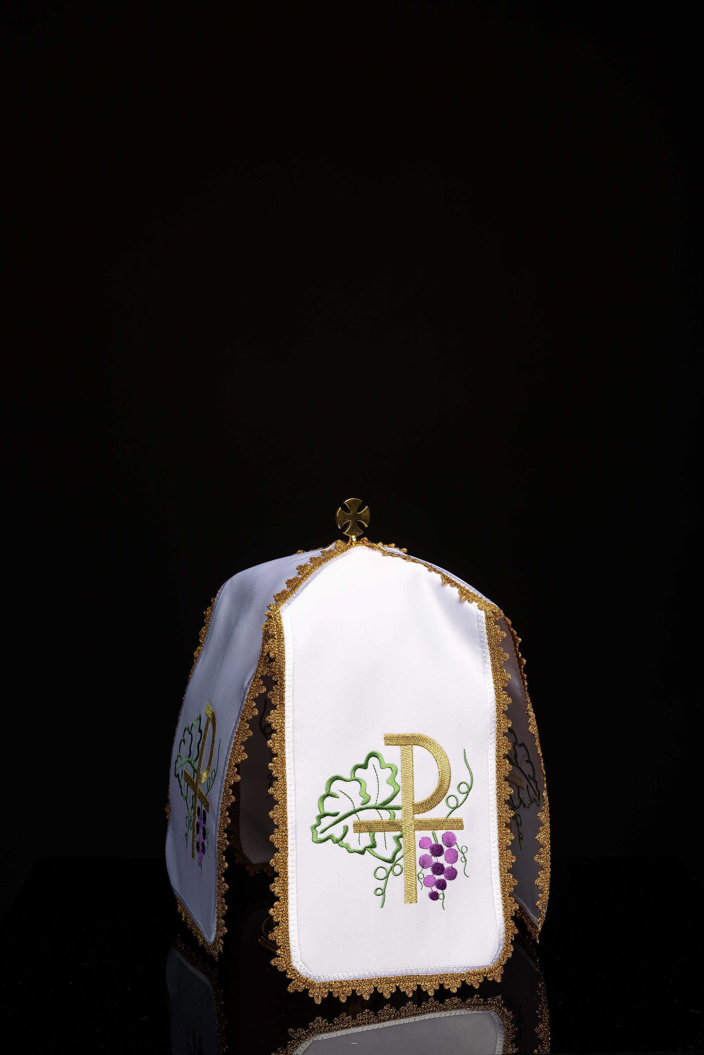Ciborium Veil with Embroidered PAX Motif