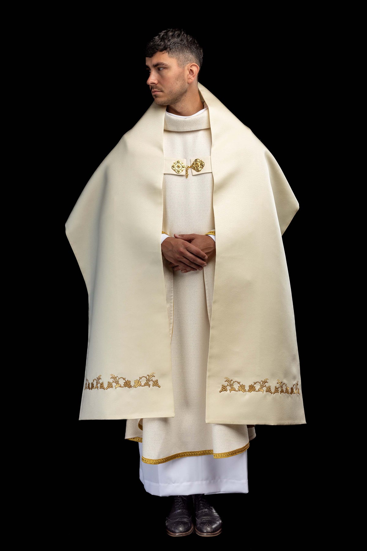 Ecru Humeral Veil with PAX Embroidery