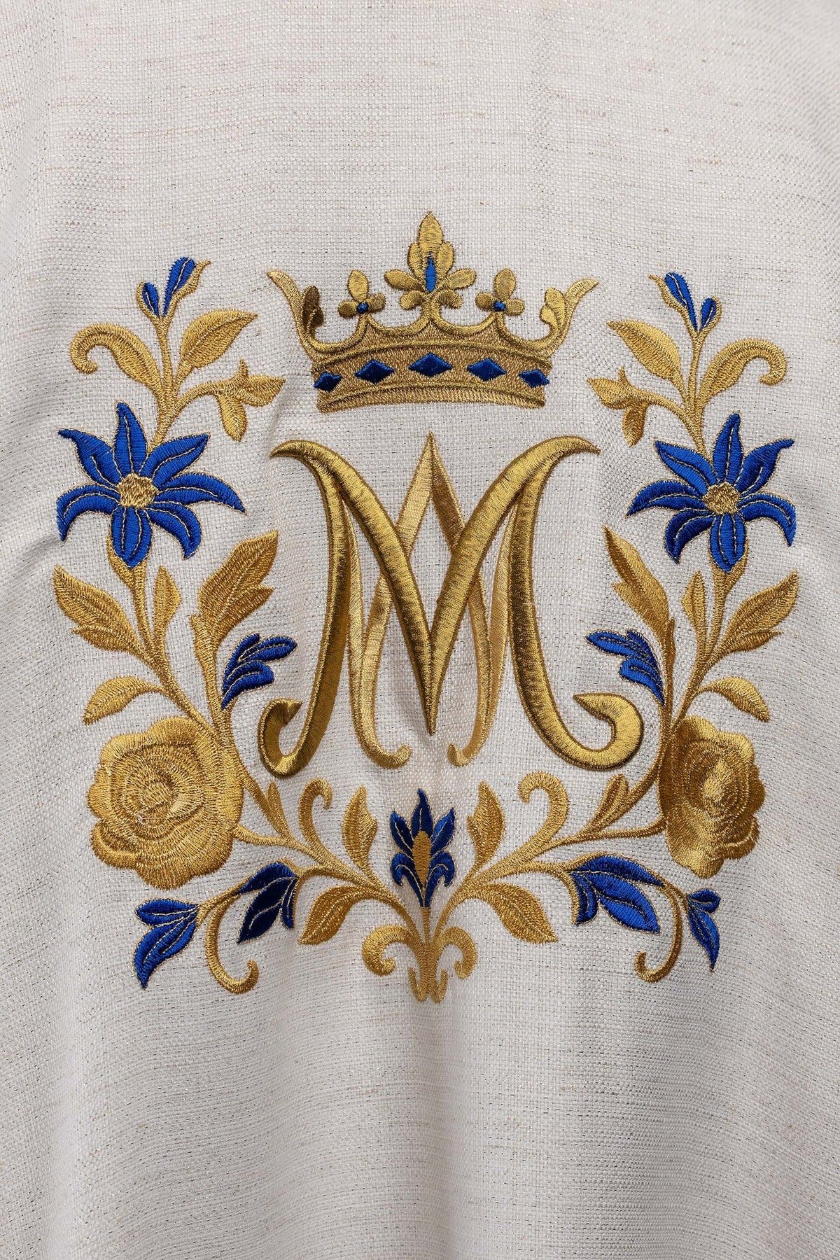 Ecru Dalmatic with Marian Embroidery