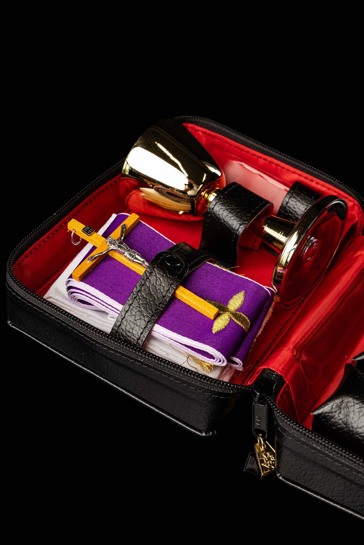 Mission Suitcase with Liturgical Equipment and Long Shoulder Strap