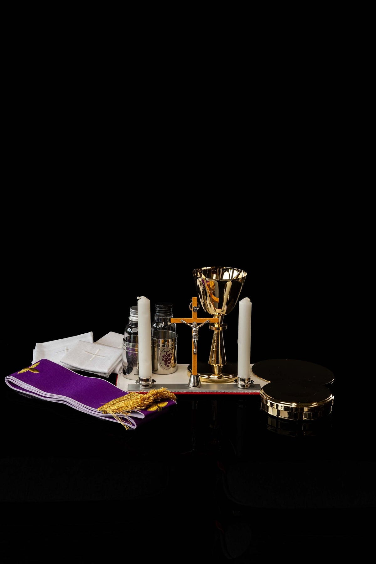 Mission Suitcase with Liturgical Equipment and Long Shoulder Strap