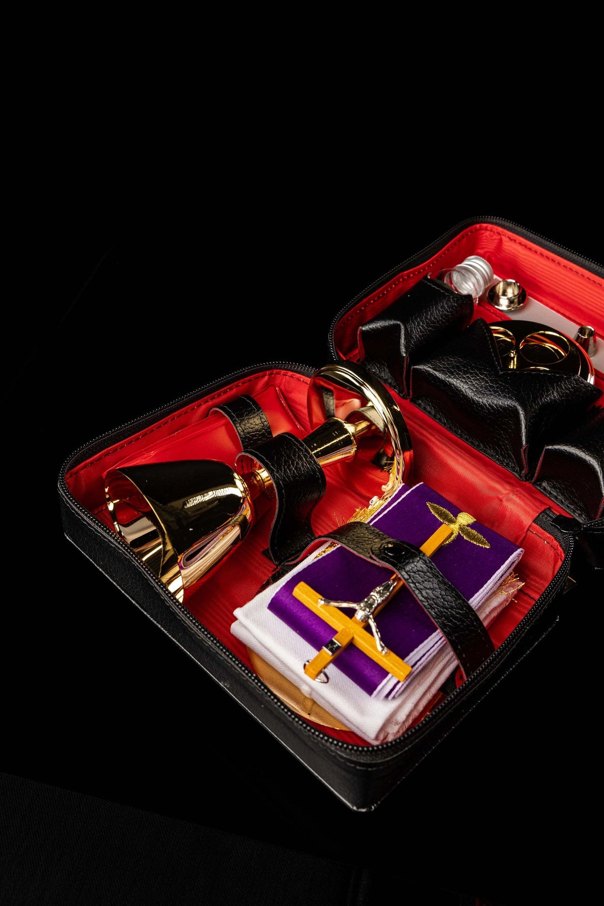 Mission Suitcase with Liturgical Equipment and Long Shoulder Strap