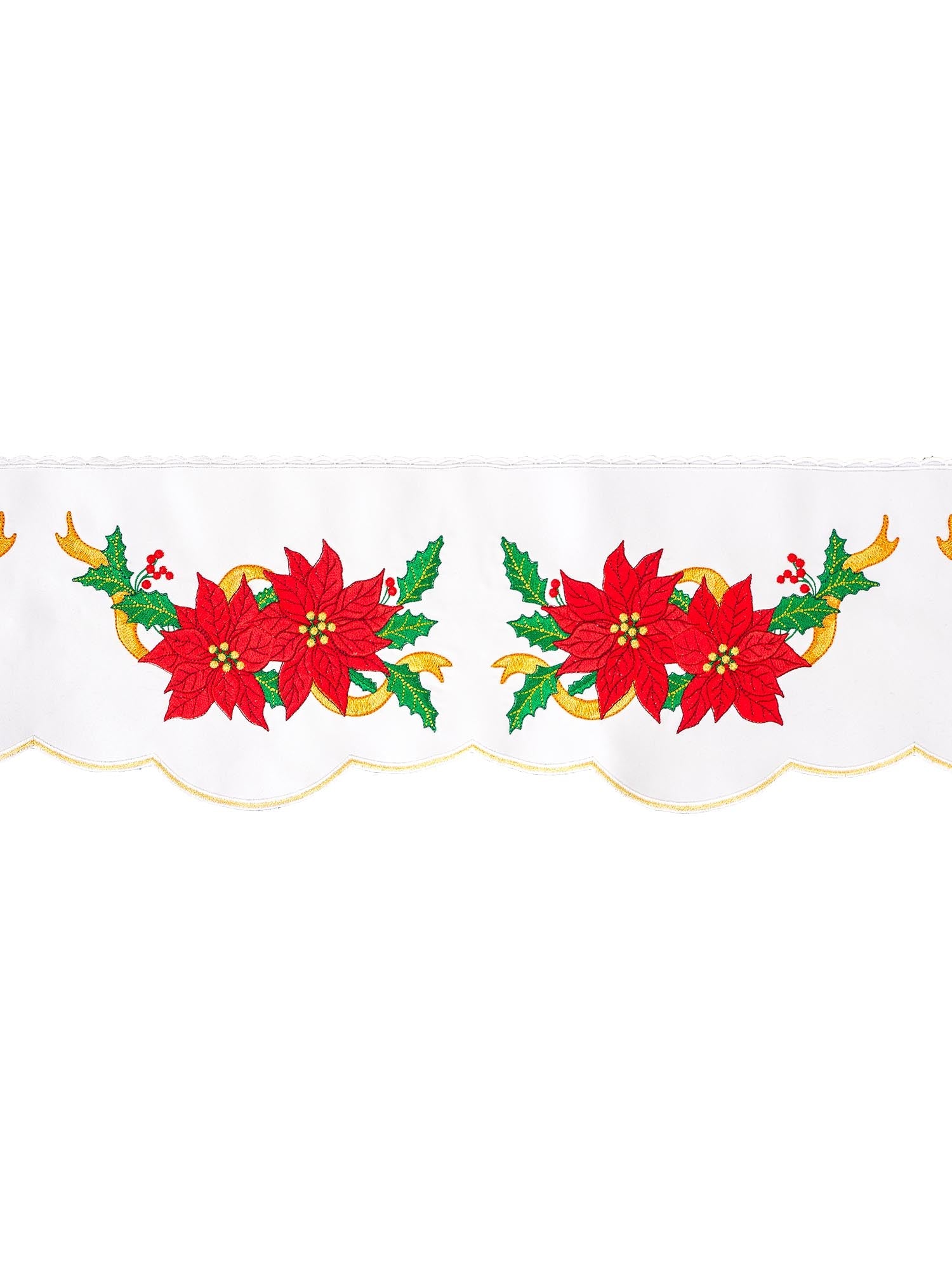 Altar superfrontal trimmings in white with Bethlehem Star embroidery KOM/018/04 19cm 3,5m - HAFTINAUSA.COM
