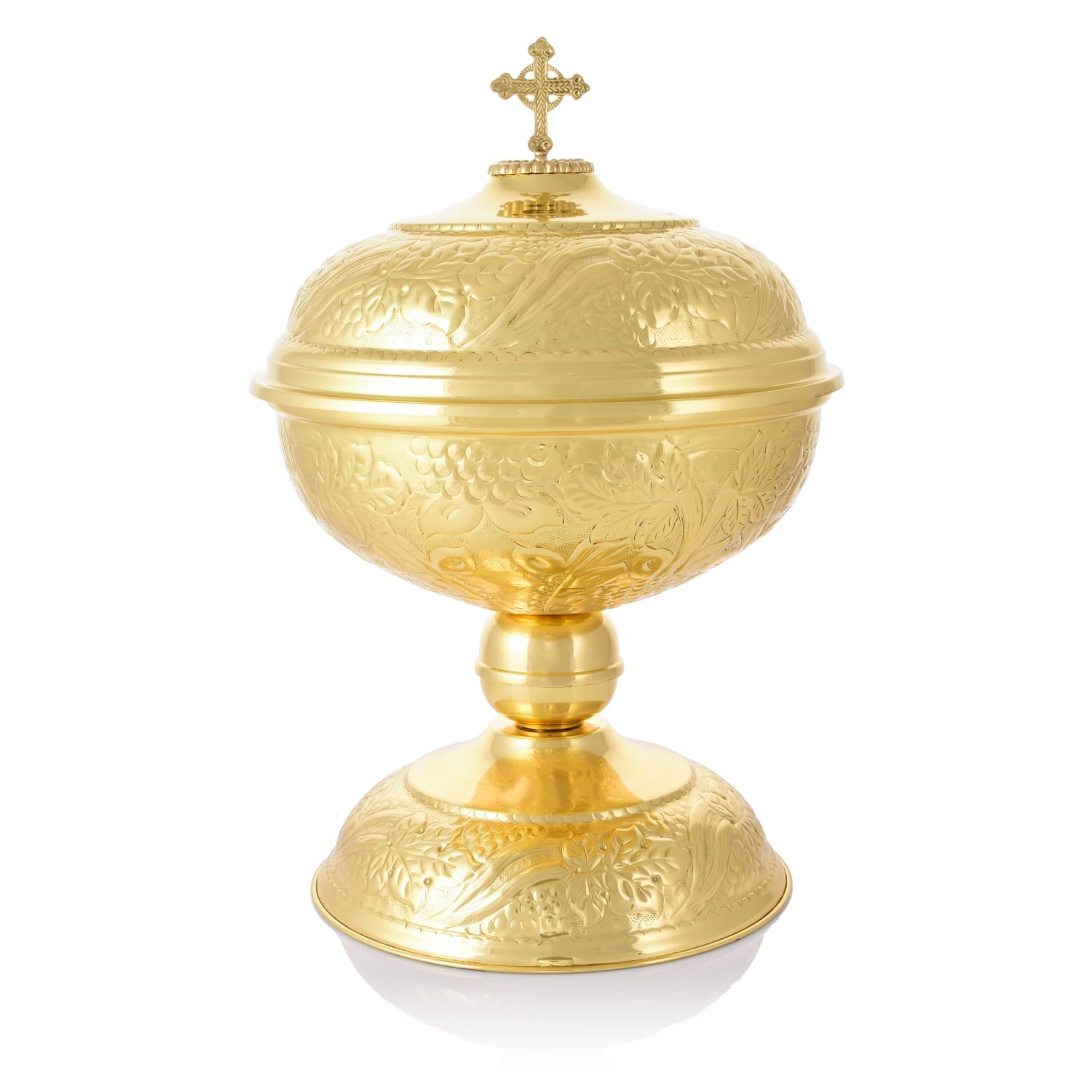Baptismal Font – Brass Holy Water Container HBB-1007 - CHASUBLES.COM