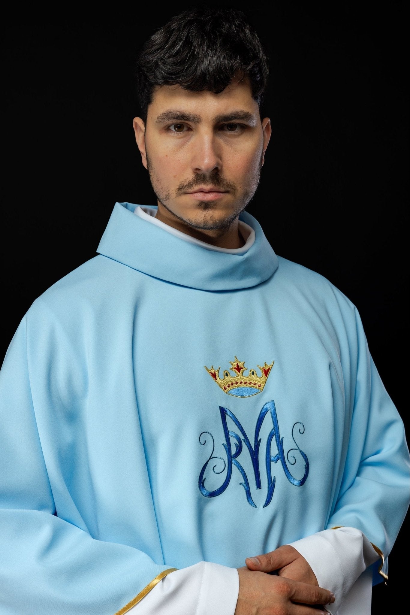 Blue Liturgical Marian Chasuble KOR/127/06/12 NIEBIESKI - HAFTINAUSA.COM
