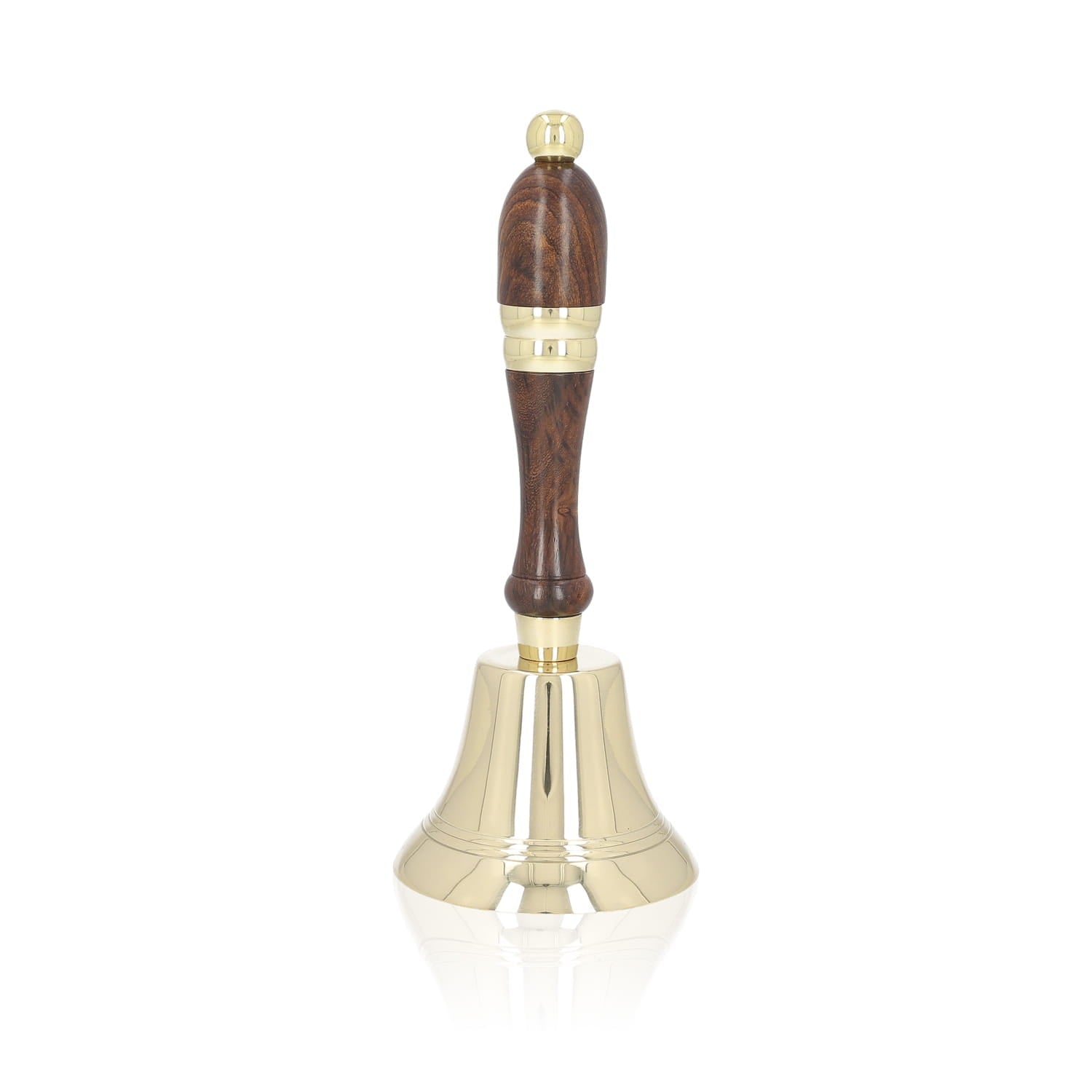 Brass Bell with Wooden Handle P110 - CHASUBLES.COM
