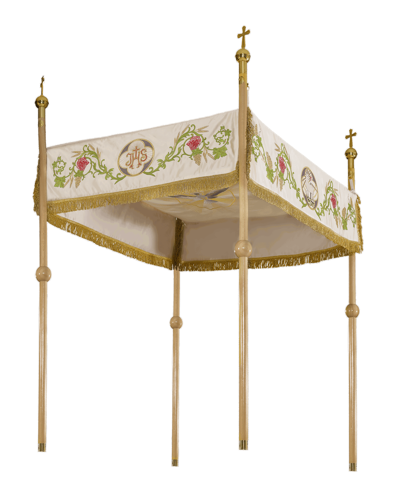 Canopy embroidered with colorful flower motifs KBA/006 130*160 - HAFTINAUSA.COM