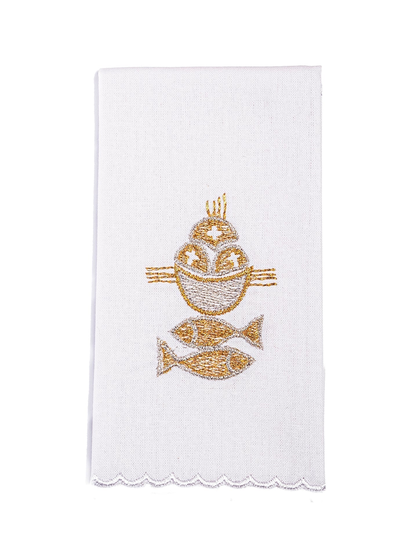 Chalice Linens Embroidered Fish Symbol KK/018 - HAFTINAUSA.COM