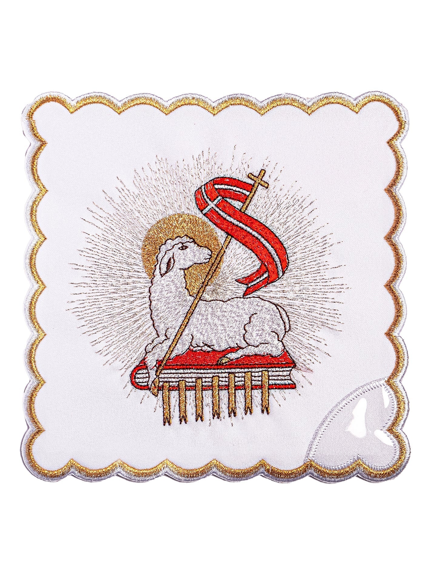 Chalice Linens Embroidered Lamb KK/100 - HAFTINAUSA.COM