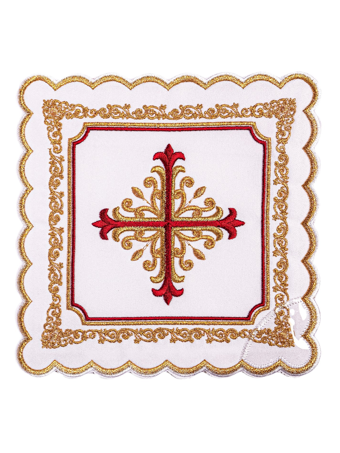 Chalice linens set with gold - and - red embroidery KK/150 - CHASUBLES.COM