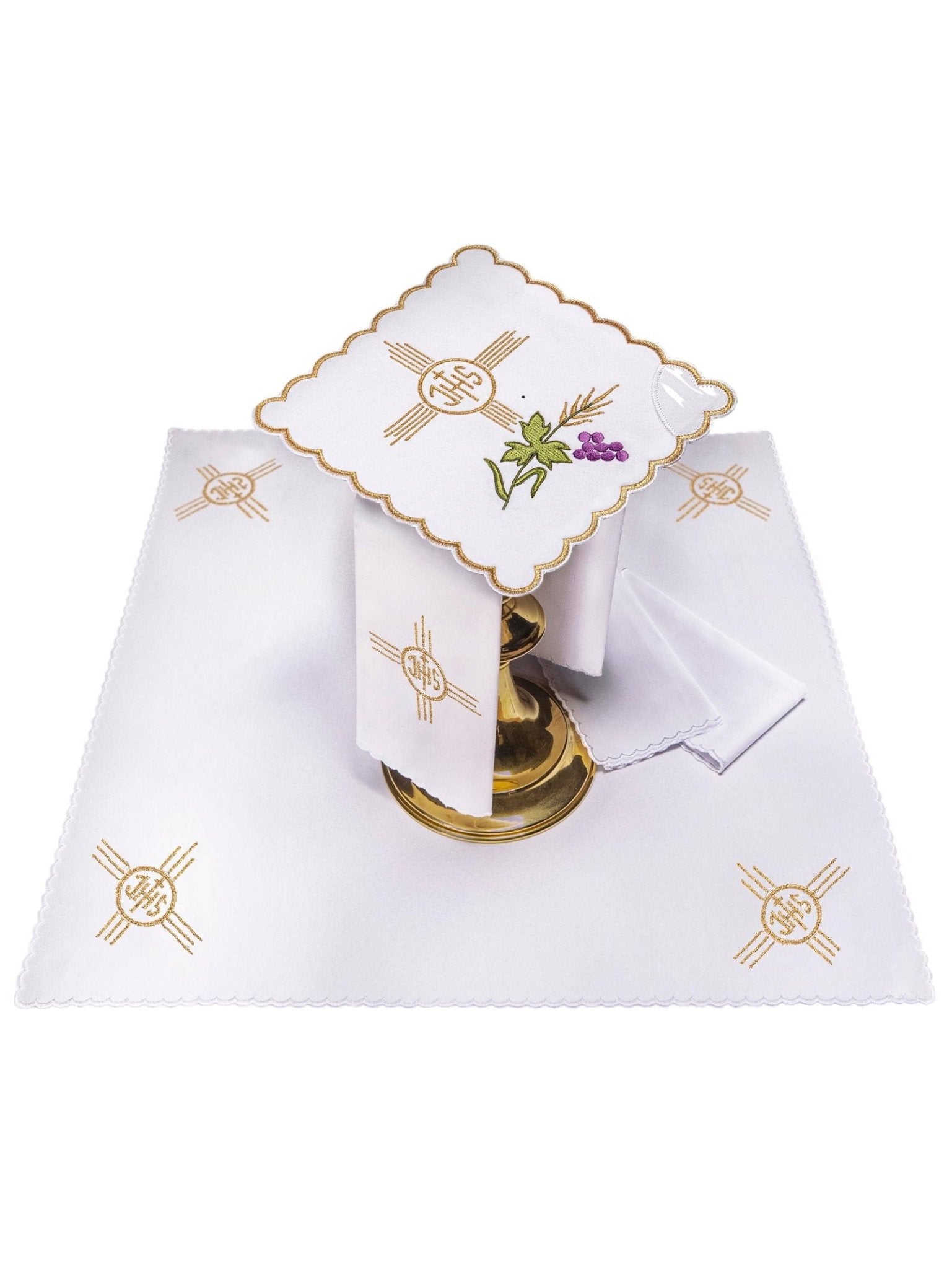 Chalice Linens with Cross Motif KK/012 - HAFTINAUSA.COM