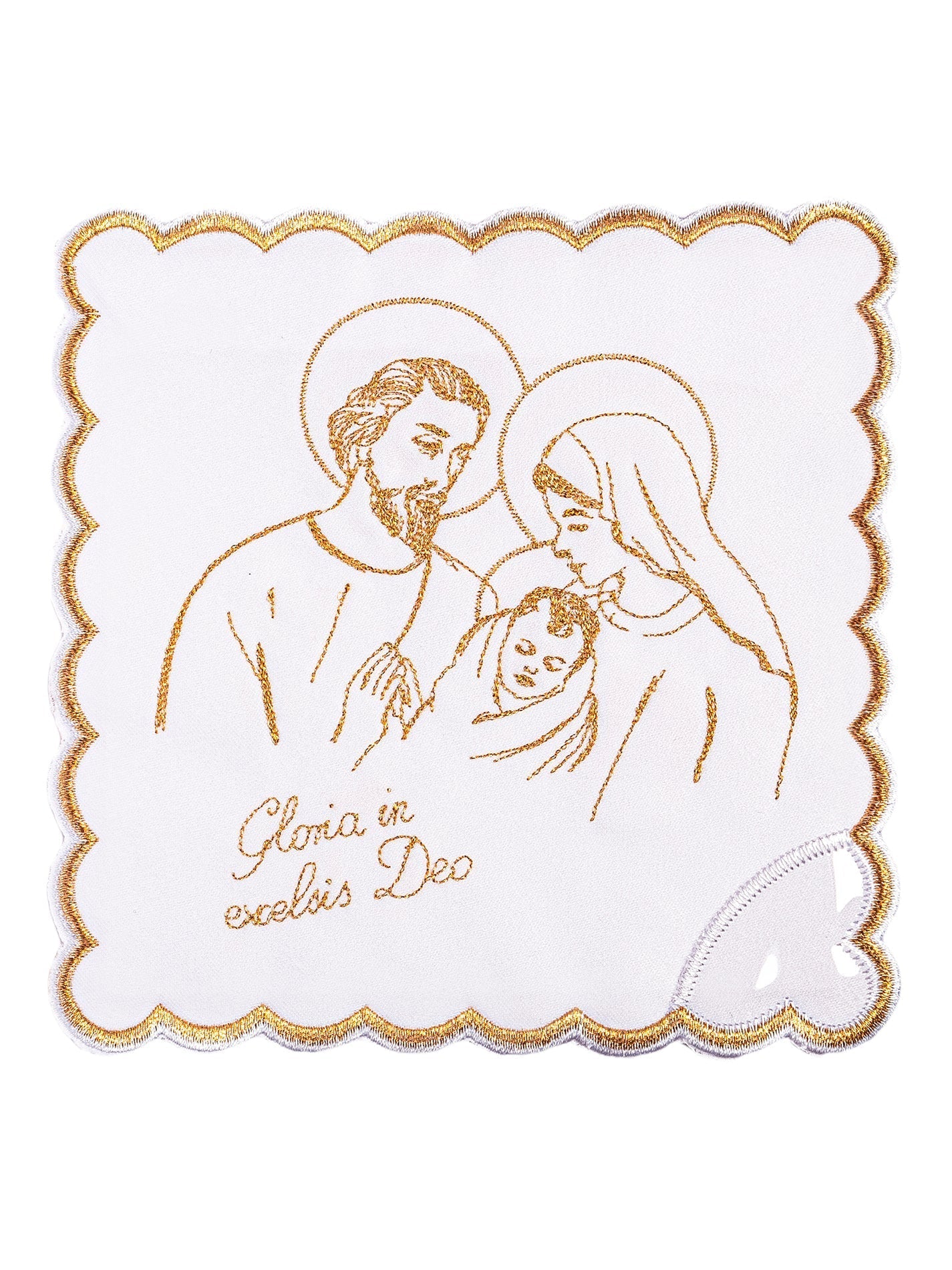 Chalice Linens with Golden Christmas Embroidery KK/118 - HAFTINAUSA.COM