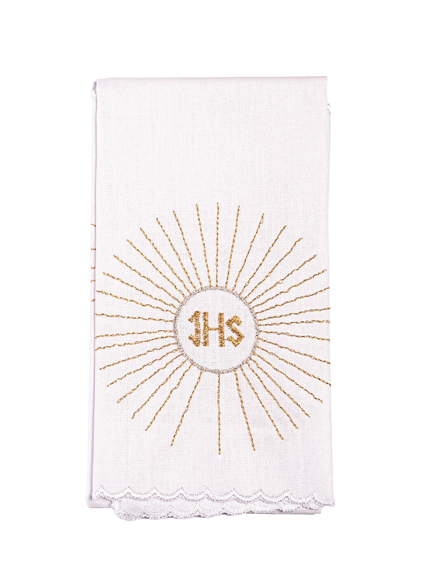Chalice Linens with Golden Embroidery of Chalice and Cross KK/091 - HAFTINAUSA.COM