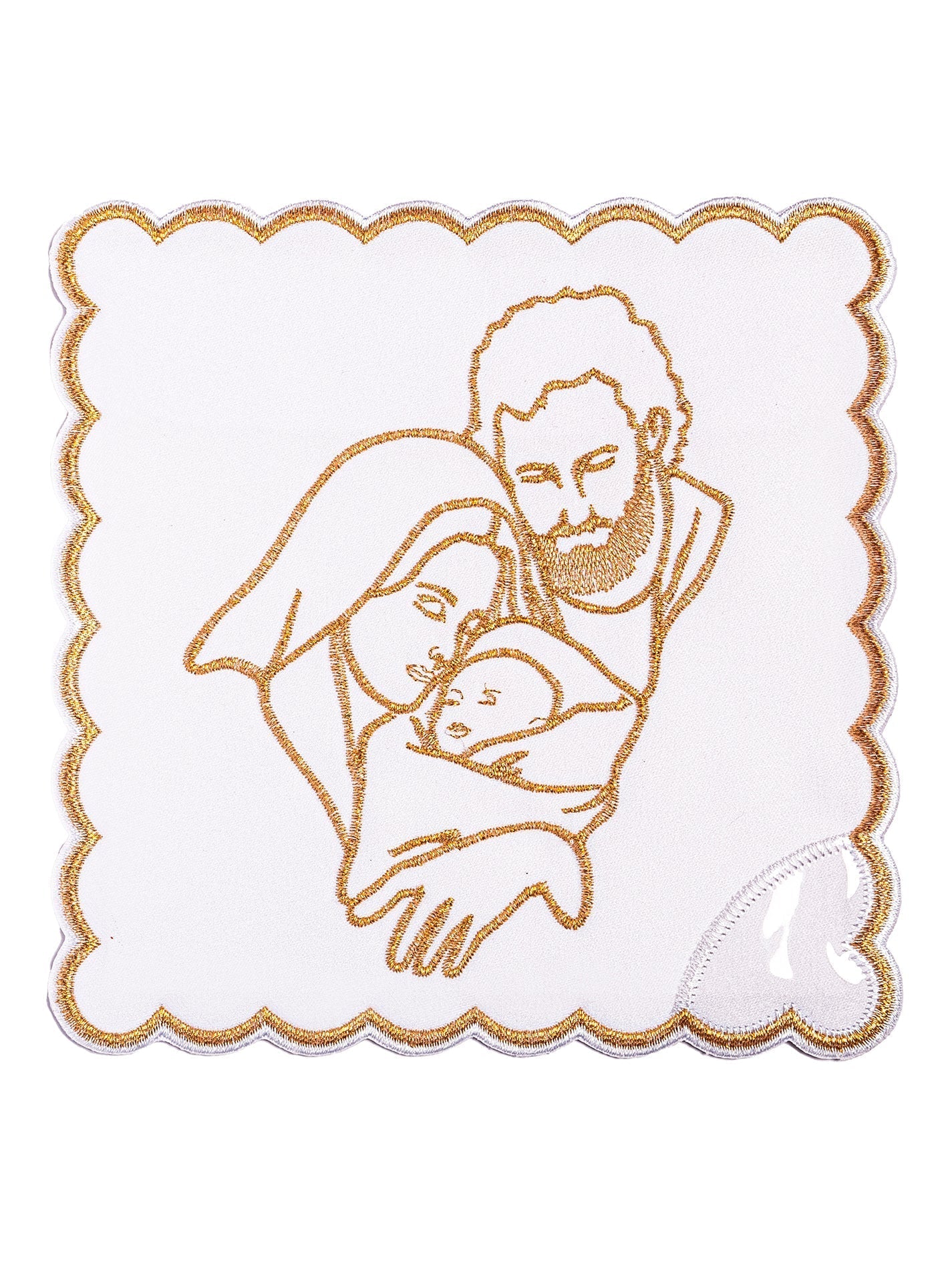 Chalice Linens with Holy Family Embroidery KK/120 - HAFTINAUSA.COM