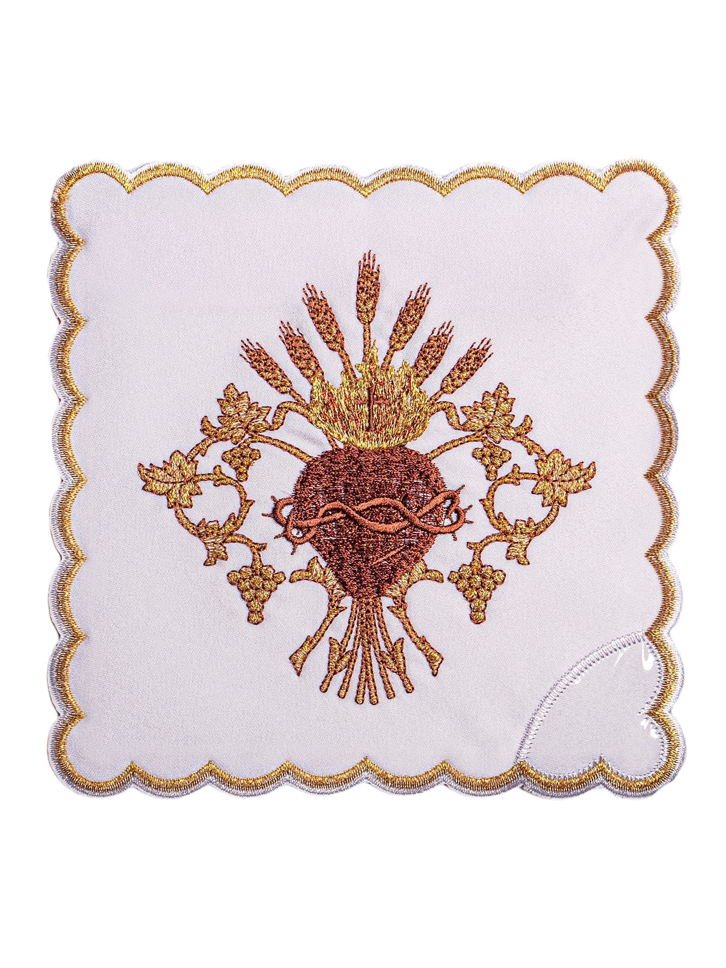 Chalice Linens with Sacred Heart of Jesus KK/167 - HAFTINAUSA.COM