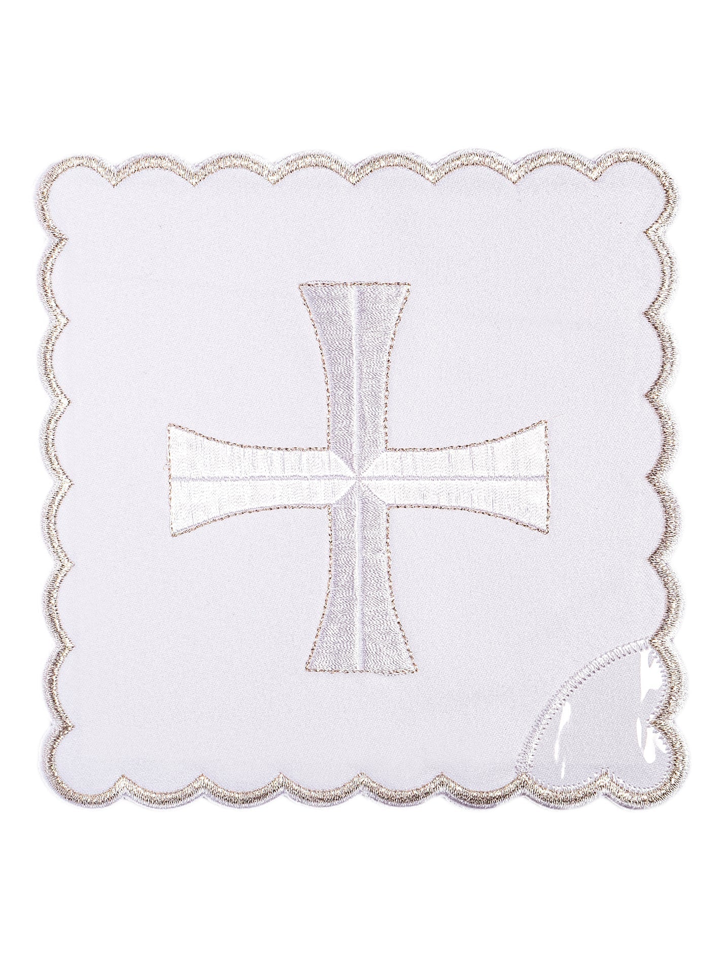 Chalice Linens with simple white embroidered Motif KK/010 - HAFTINAUSA.COM