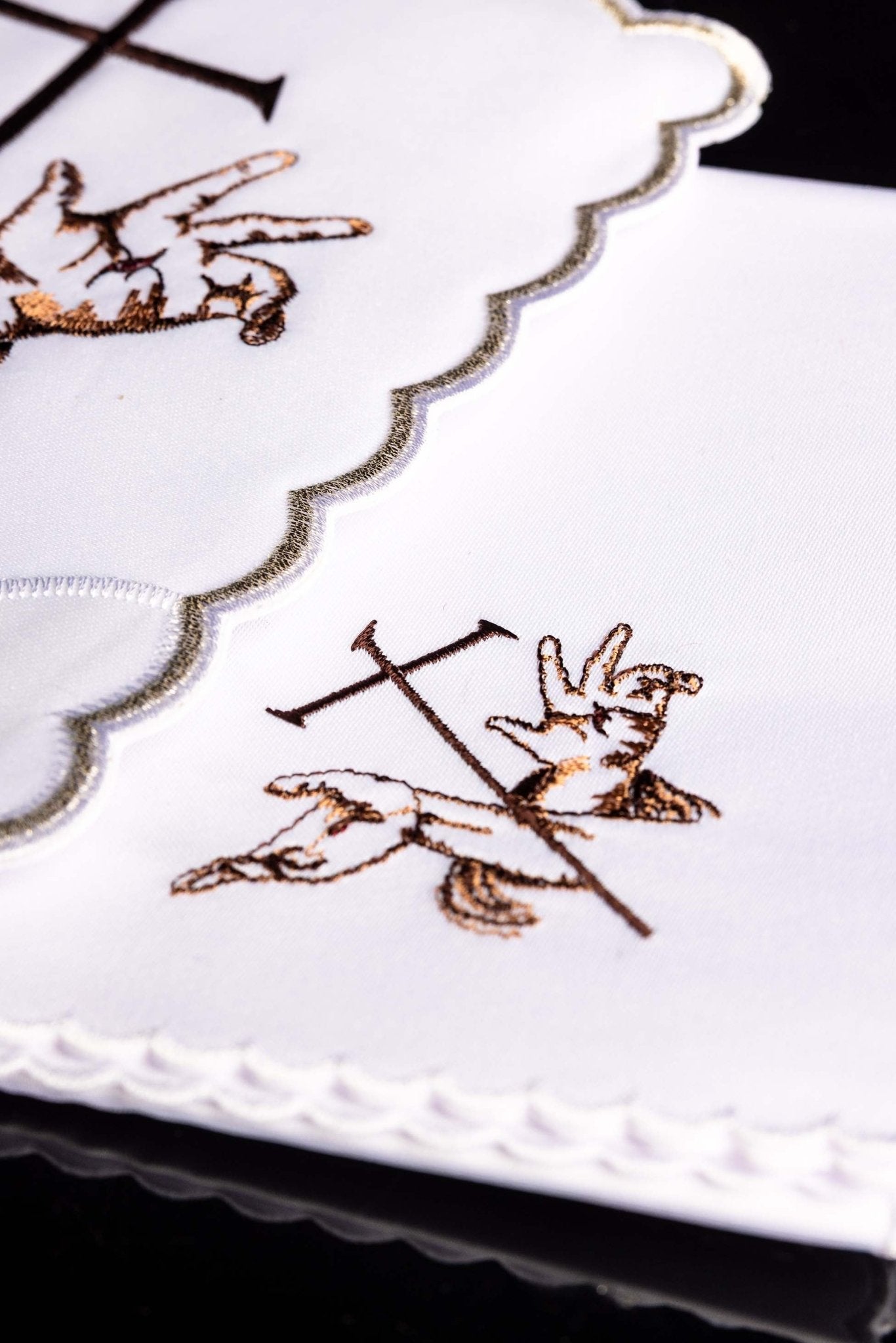 Chalice Linens with The Franciscans symbol KK/022 - CHASUBLES.COM