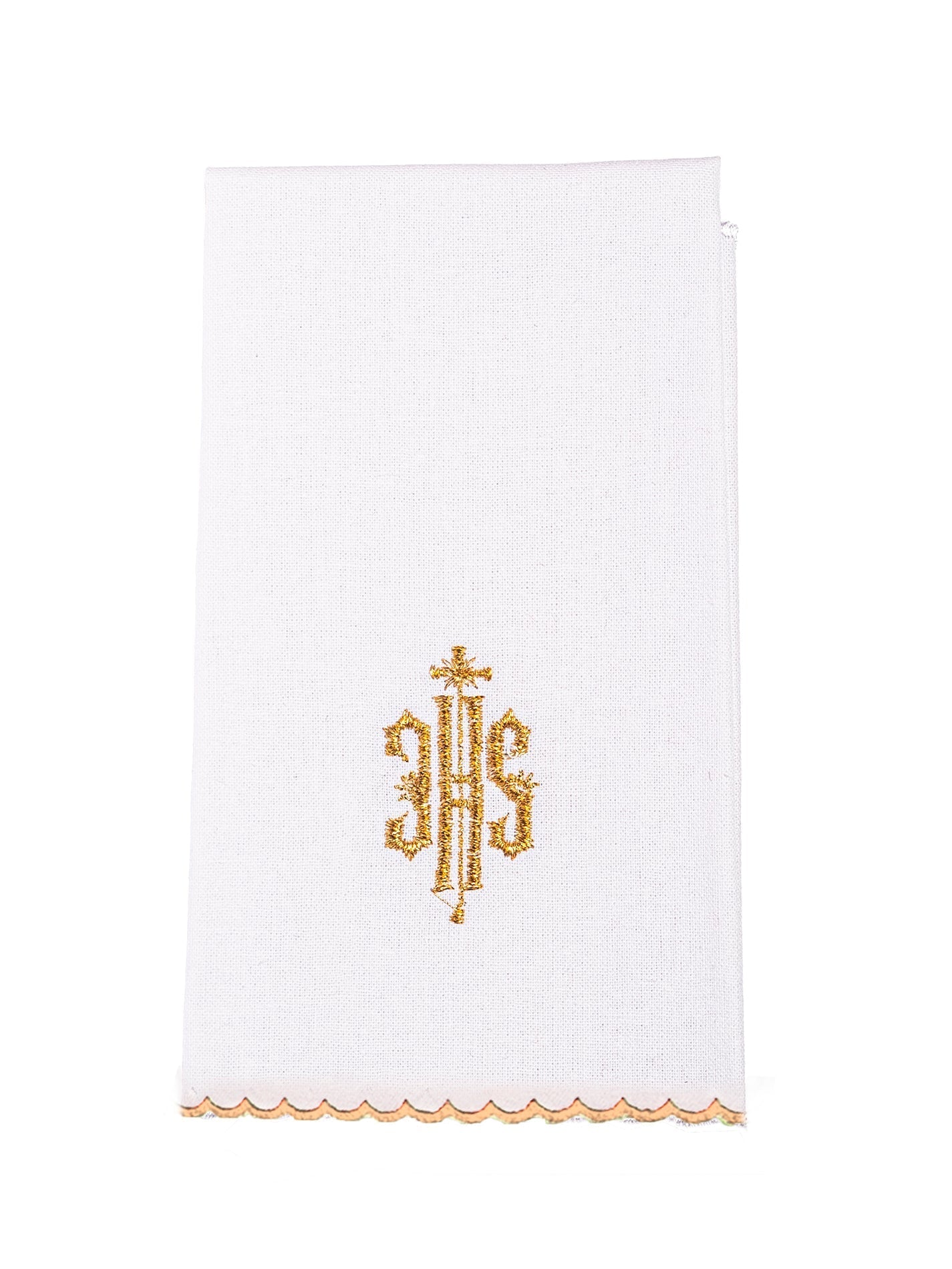 Chalice Set with ecru Pall and dimensional JHS embroidery KK/029/05 - HAFTINAUSA.COM