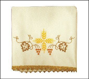 Chalice veil with gold JHS and grapes (set of 4) KWB/001 50X50 (4szt.) - HAFTINAUSA.COM