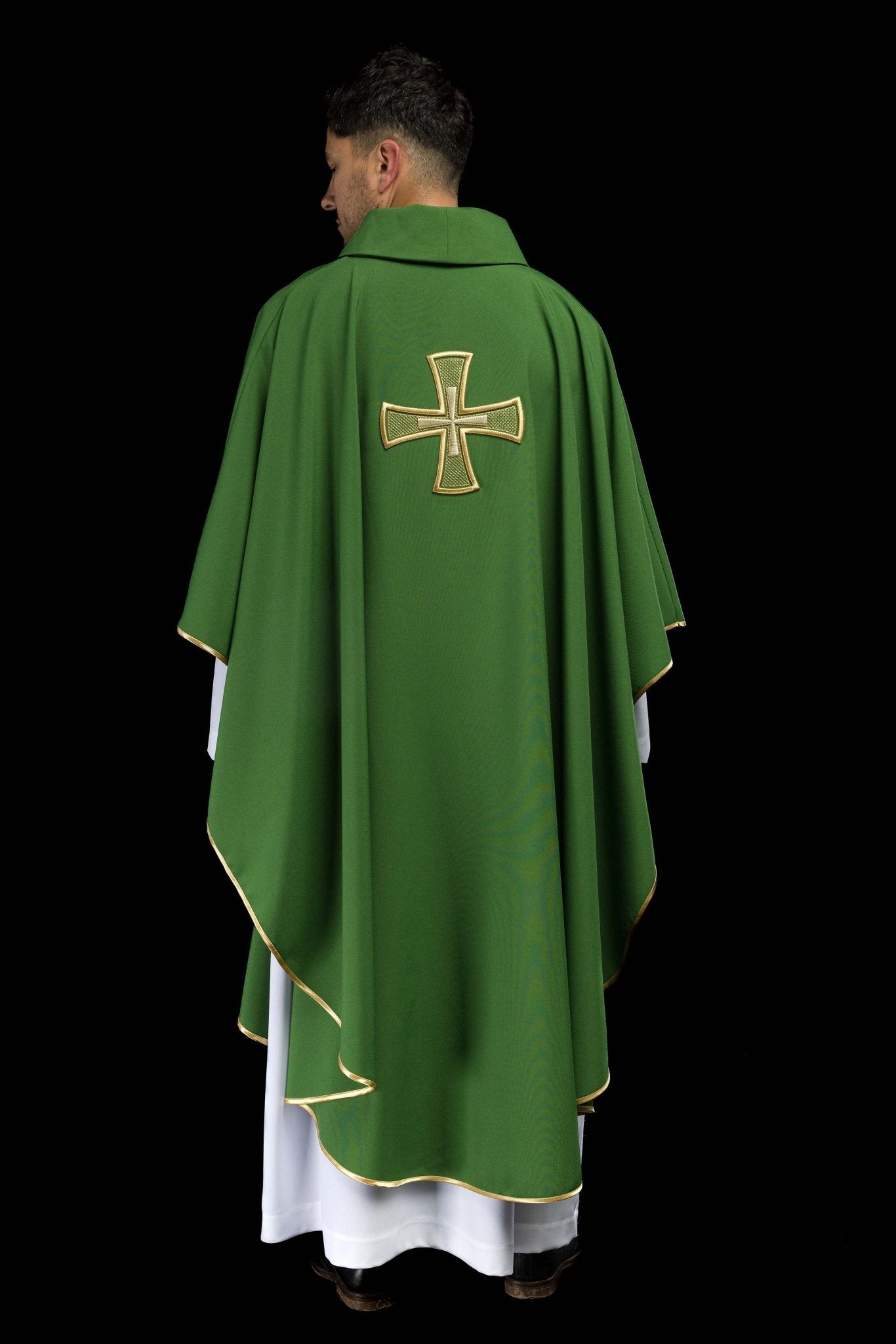 Chasuble embroidered with Green Cross KOR/258/01/12 - CHASUBLES.COM