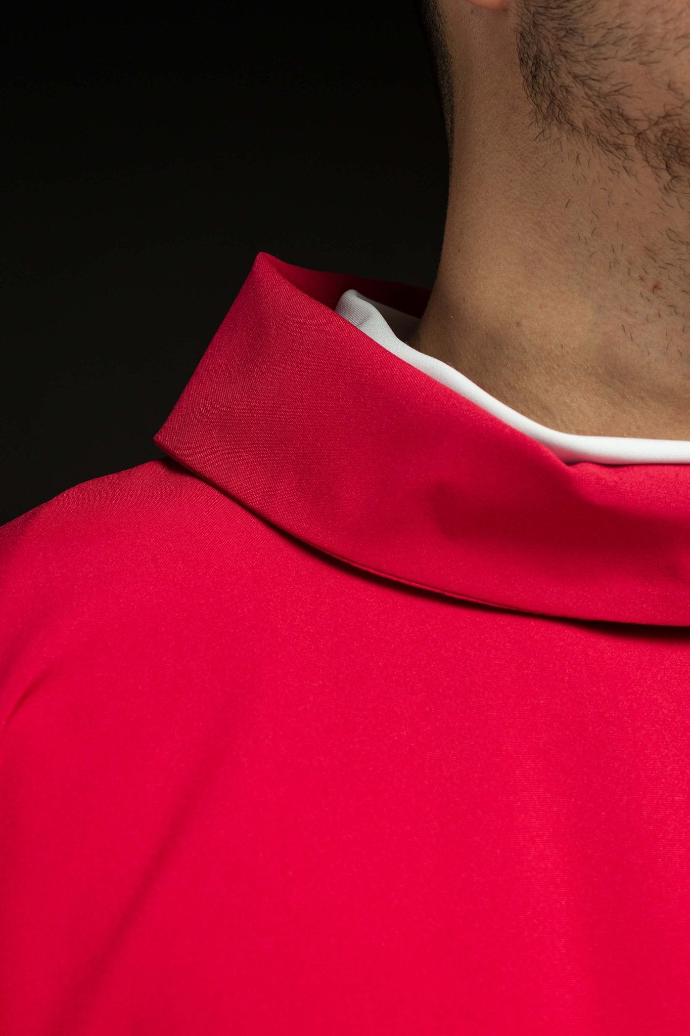 Chasuble embroidered with IHS symbol in red KOR/255/02/12 - CHASUBLES.COM