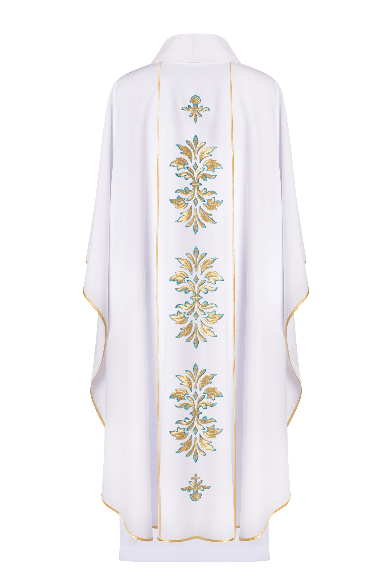 Chasuble embroidered with Mary motif in White KOR/061/04/01 BIAŁY - HAFTINAUSA.COM