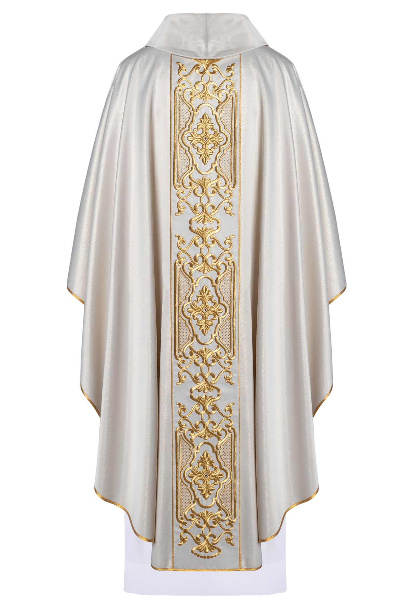 Chasuble made of shiny fabric with rich gold embroidery at the waist LE/7021/05 - HAFTINAUSA.COM