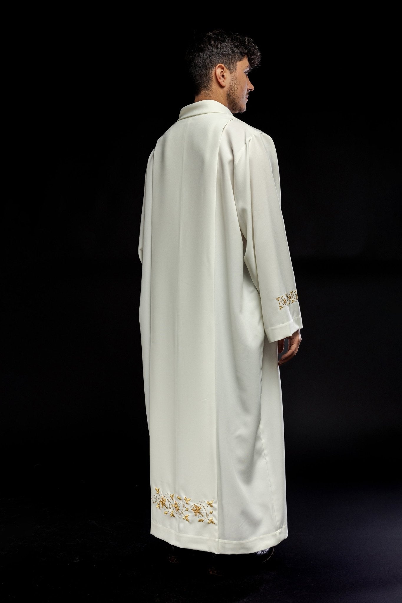 Clergy Alb with neck collar KAB/005/05/12 135cm/164cm - HAFTINAUSA.COM