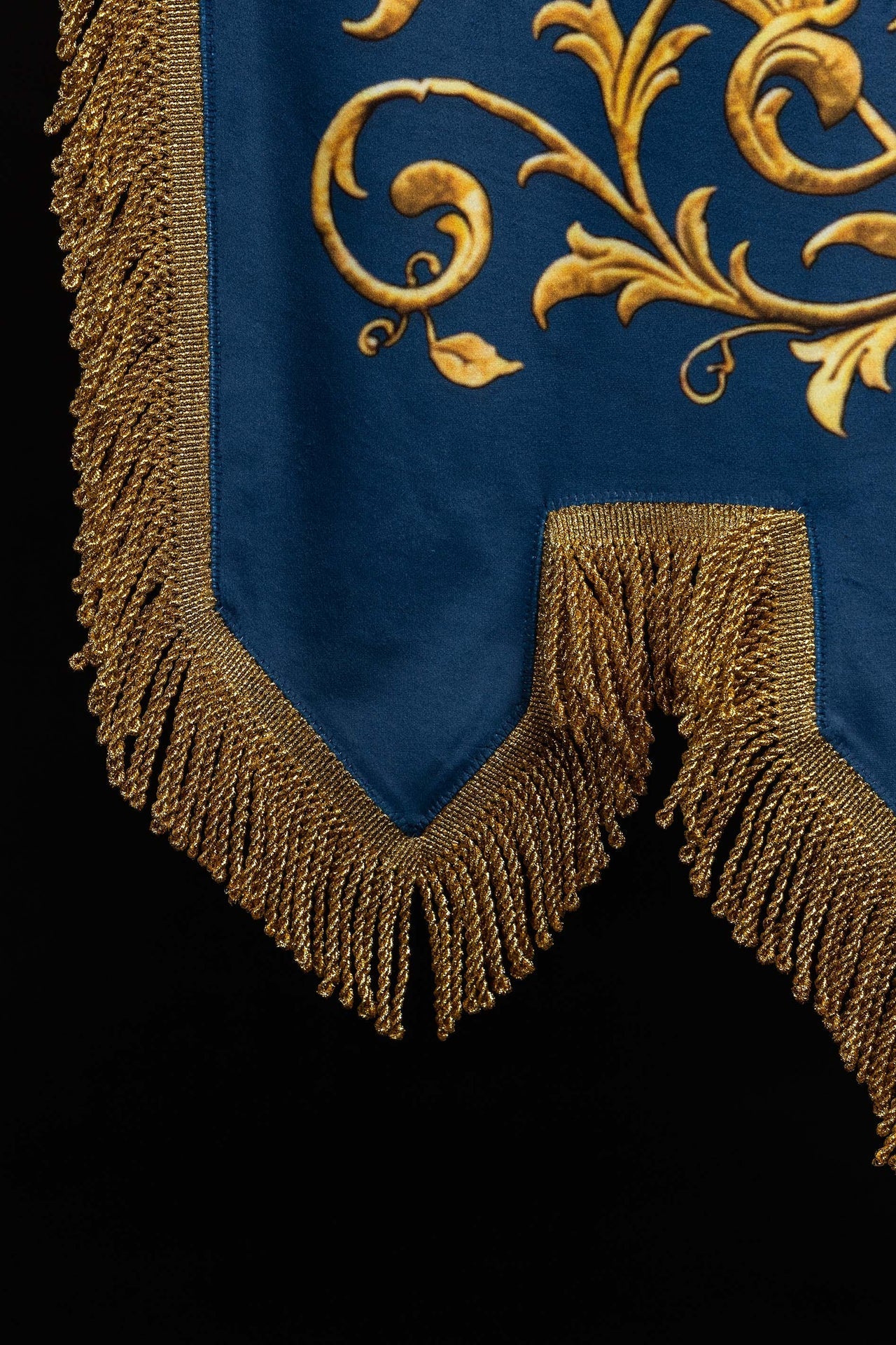 Double-Sided Printed Liturgical Banner with Our Lady of the Immaculate Conception and Marian Monogram CHD/004/06/109 80*130 - CHASUBLES.COM