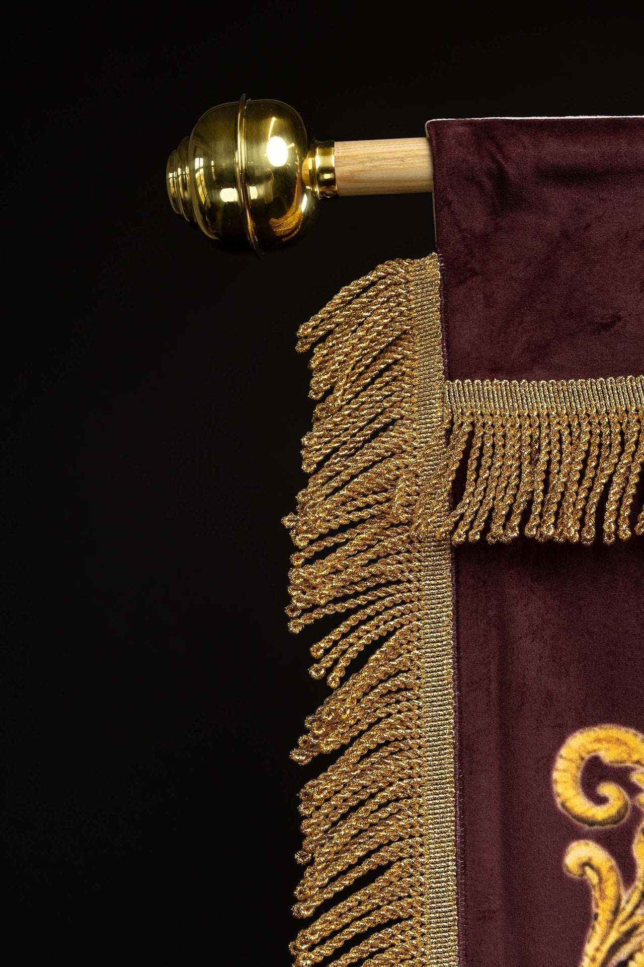 Double-Sided Printed Liturgical Banner with the Sacred Heart of Jesus and IHS Chalice CHD/002/09-05/109 80*130 - CHASUBLES.COM