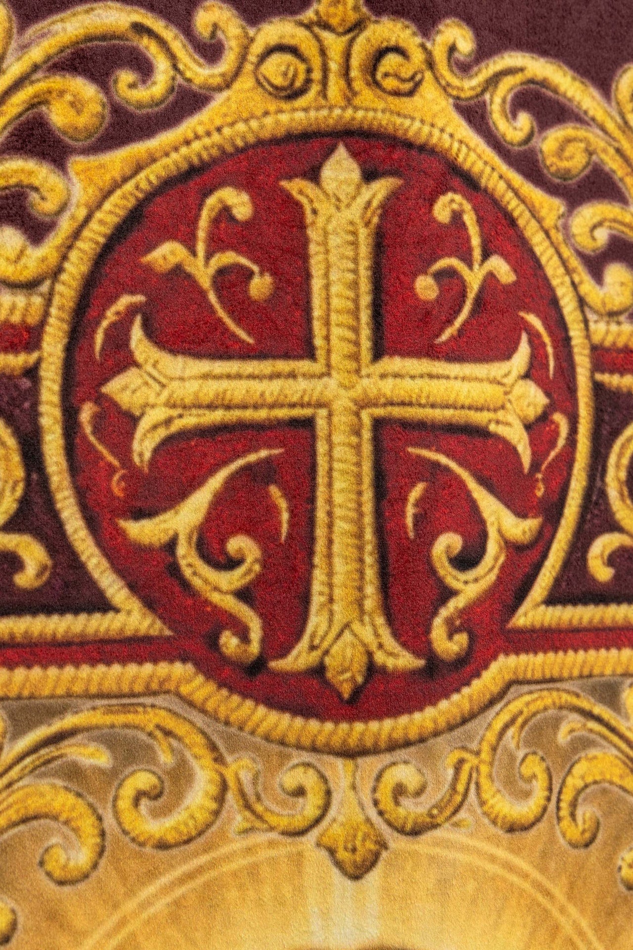 Double-Sided Printed Liturgical Banner with the Sacred Heart of Jesus and IHS Chalice CHD/002/09-05/109 80*130 - CHASUBLES.COM