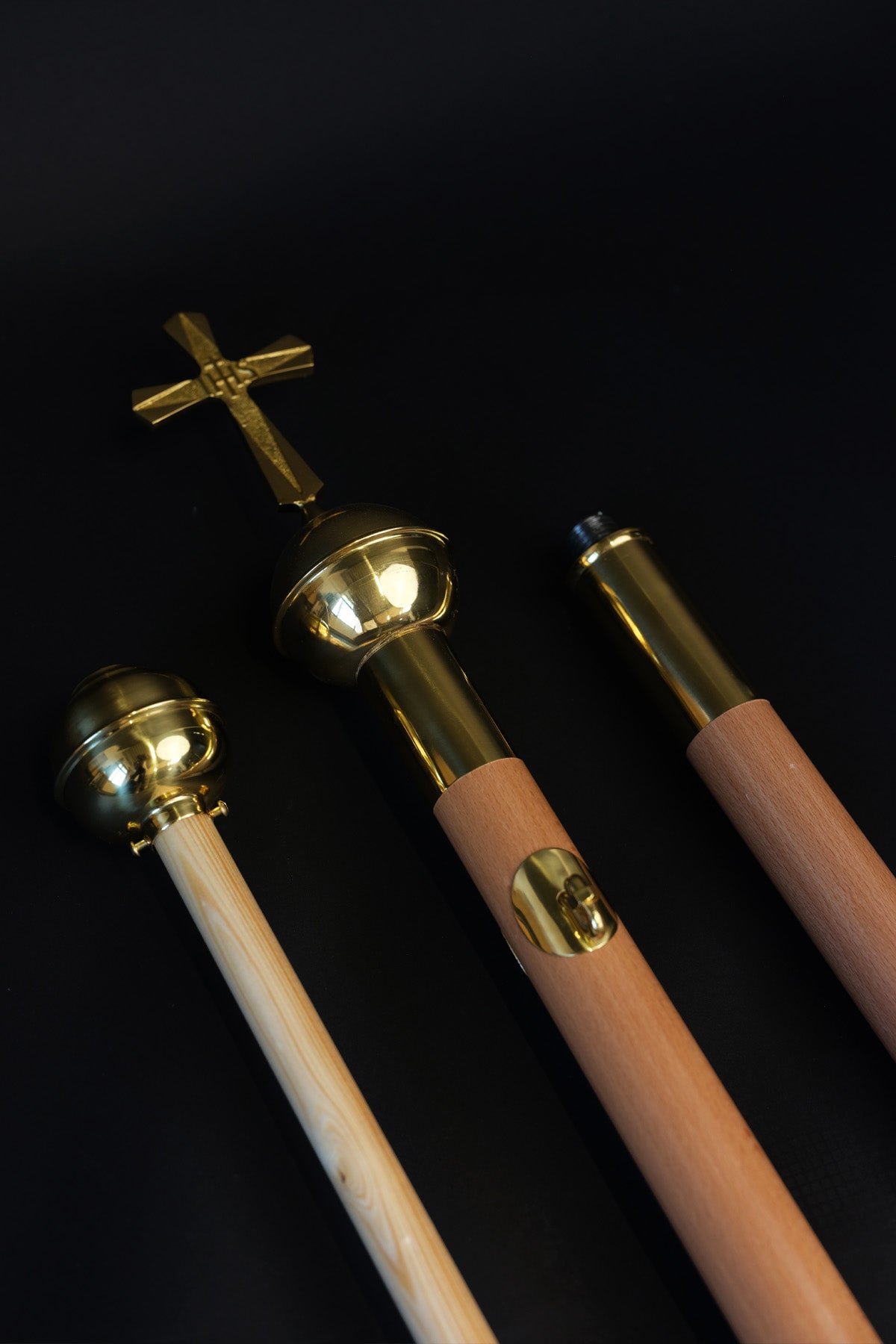 Light Wood Pole for Liturgical Banners