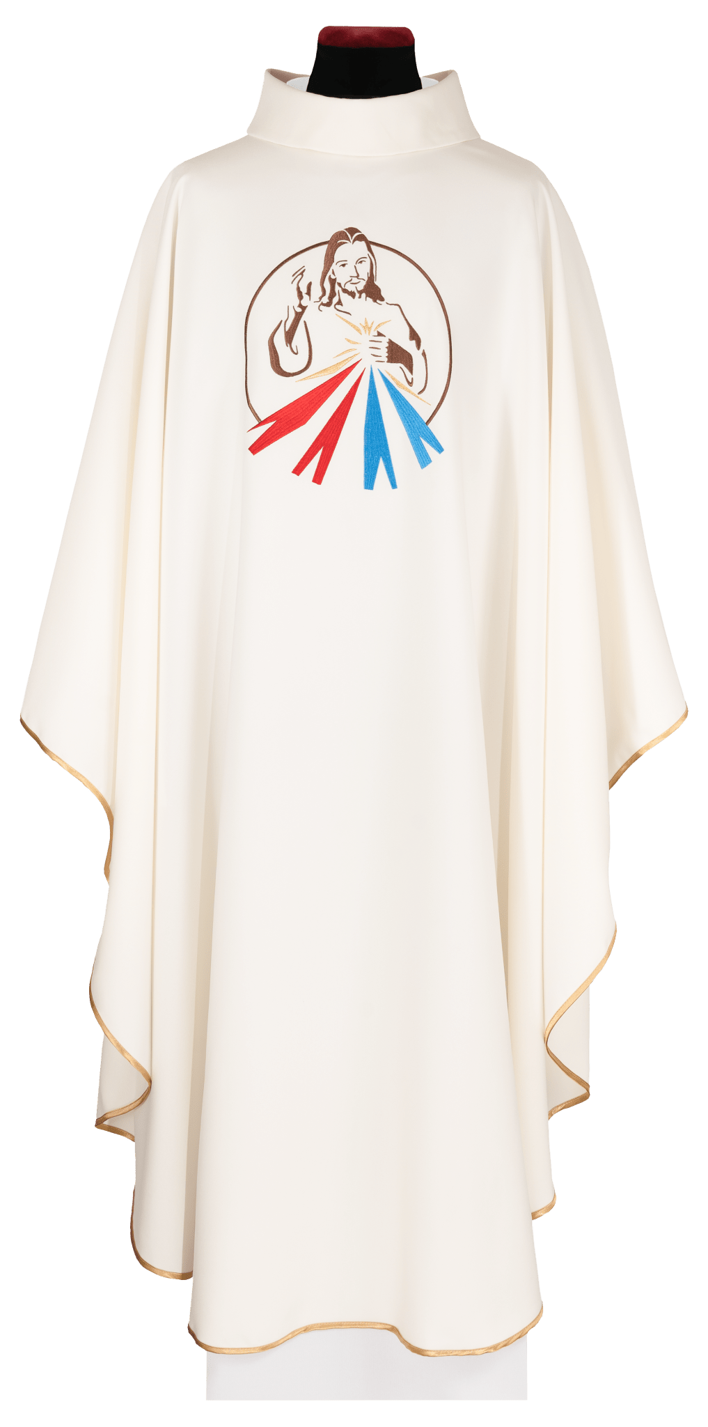 Ecru chasuble with the image of the Divine Mercy of Jesus KDT/7058/05/01 - CHASUBLES.COM