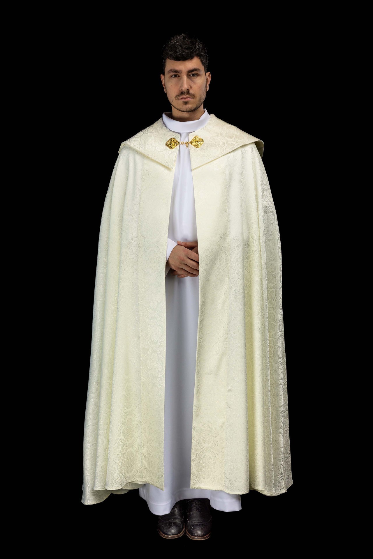 Ecru jacquard liturgical cope KKP/161/05/11 145cm - CHASUBLES.COM