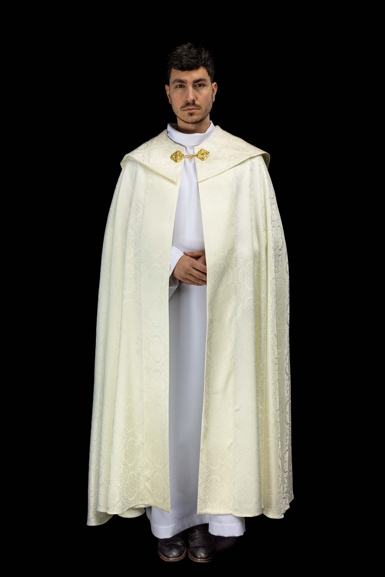 Ecru jacquard liturgical cope KKP/161/05/11 145cm - CHASUBLES.COM