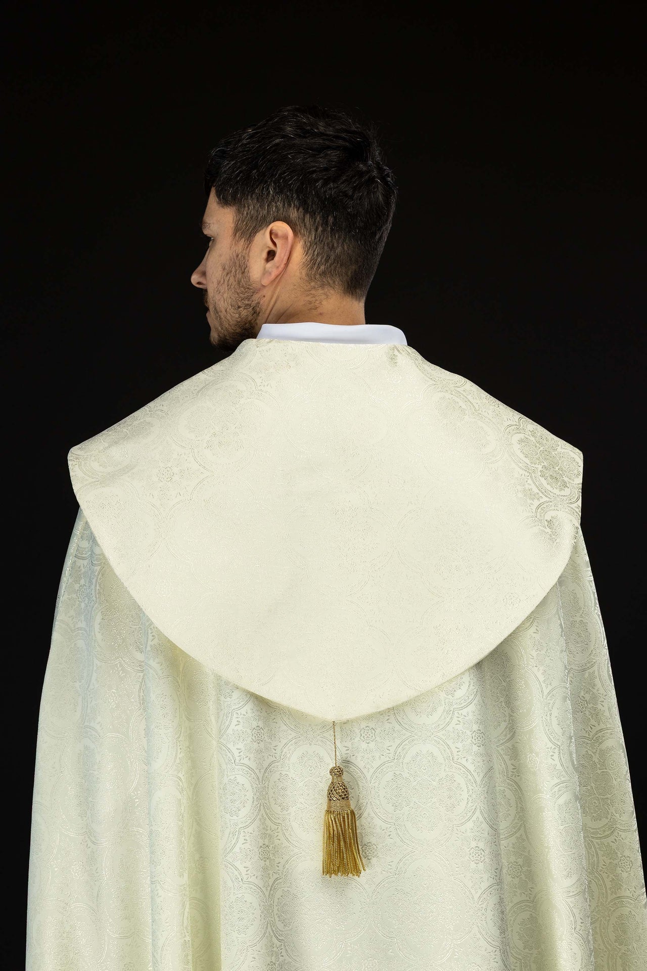 Ecru jacquard liturgical cope KKP/161/05/11 145cm - CHASUBLES.COM