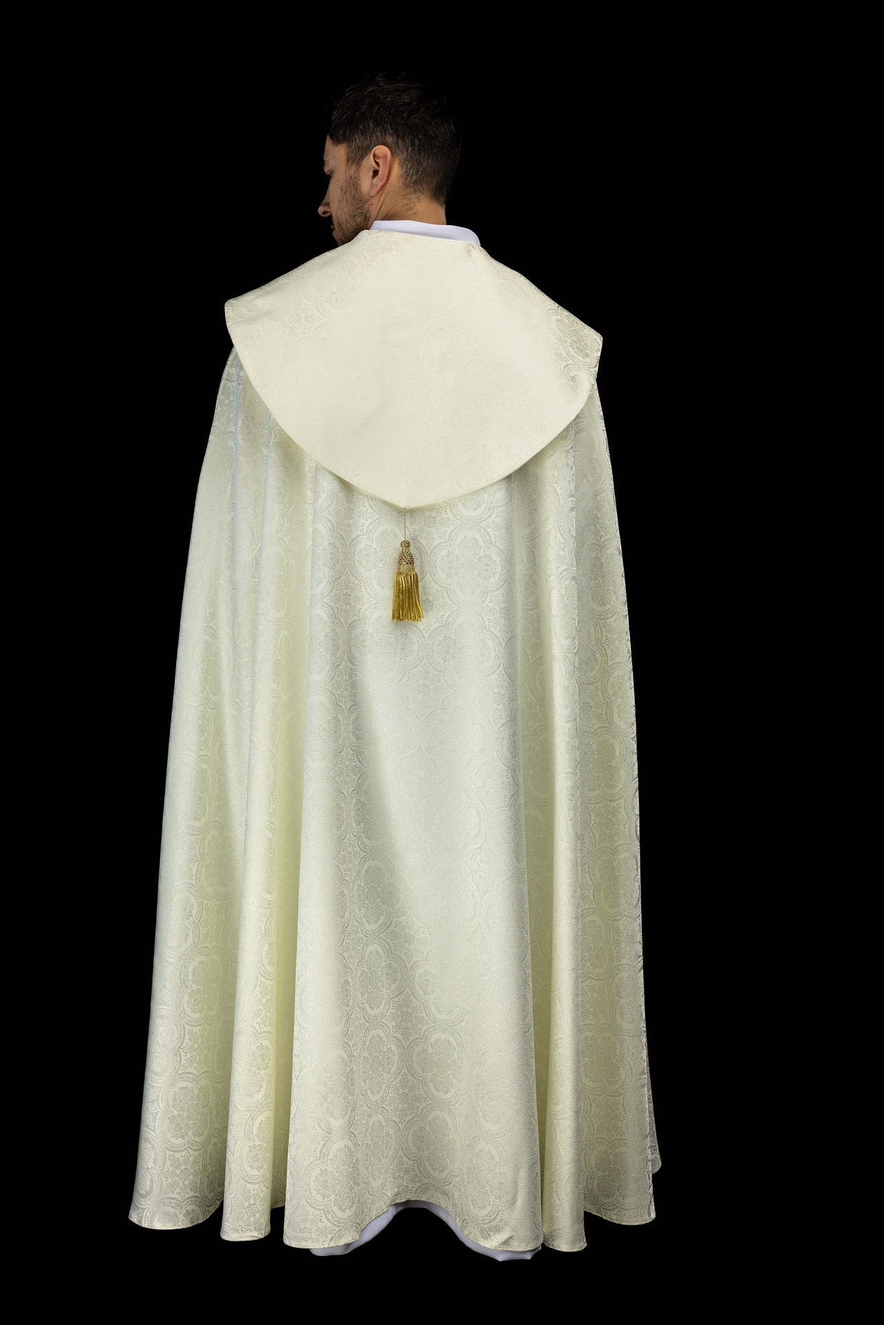 Ecru jacquard liturgical cope KKP/161/05/11 145cm - CHASUBLES.COM