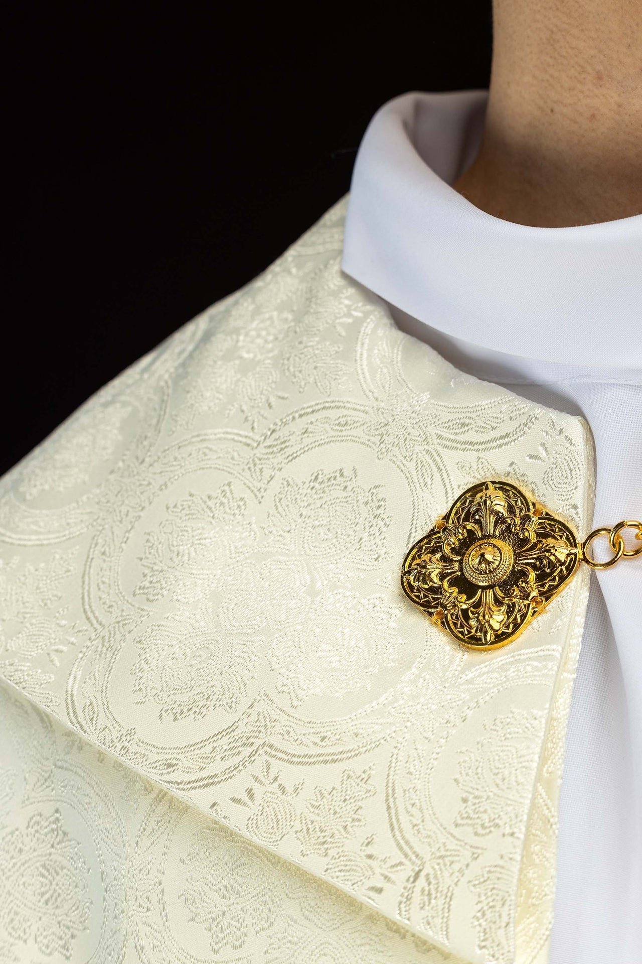 Ecru jacquard liturgical cope KKP/161/05/11 145cm - CHASUBLES.COM