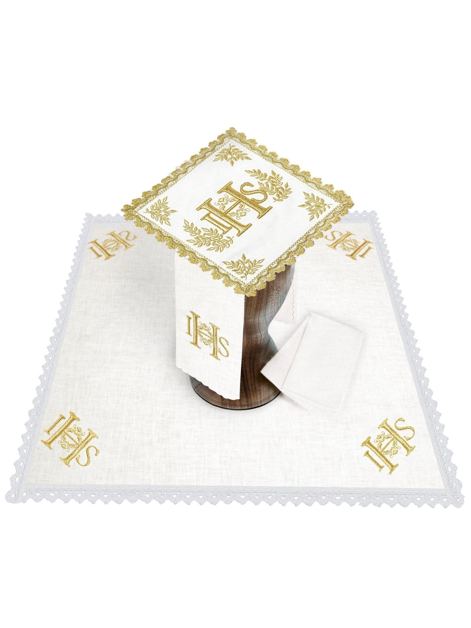 Elaborately Decorated Chalice Set with IHS Motif HA/5001 - HAFTINAUSA.COM