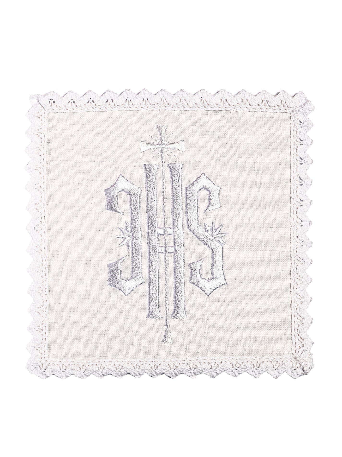 Embroidered altar linen IHS White KKL/29/C2 KKL/029/C2 - HAFTINAUSA.COM